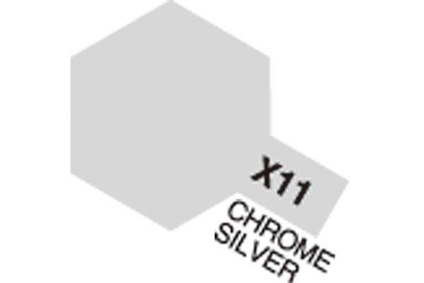 Acrylic Mini X-11 Chrome Silver in de groep SPORT, VRIJE TIJD & HOBBY / Hobby / Hobbykleuren / Babygyms / Op waterbasis bij TP E-commerce Nordic AB (A05787)