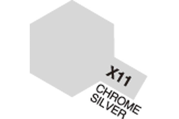 Acrylverf Mini X-11 Chroom Zilver in de groep SPORT, VRIJE TIJD & HOBBY / Hobby / Hobbykleuren / Babygyms / Op waterbasis bij TP E-commerce Nordic AB (A05787)