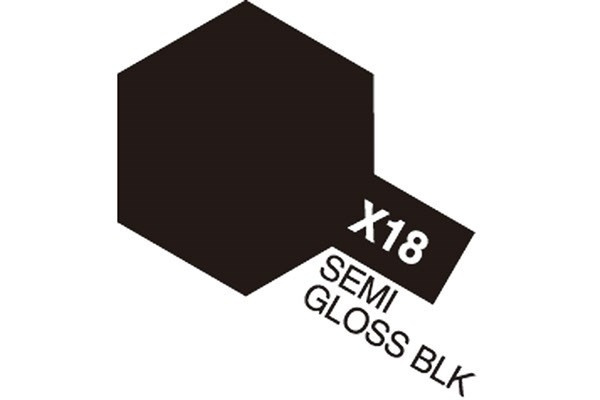 Acrylic Mini X-18 Semi Gloss Black in de groep SPORT, VRIJE TIJD & HOBBY / Hobby / Hobbykleuren / Babygyms / Op waterbasis bij TP E-commerce Nordic AB (A05794)