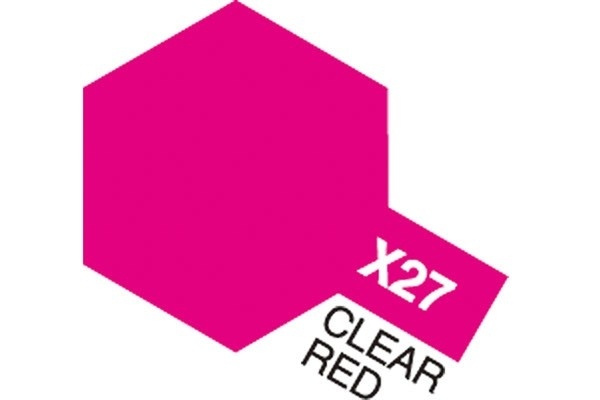 Acrylic Mini X-27 Clear Red in de groep SPORT, VRIJE TIJD & HOBBY / Hobby / Hobbykleuren / Babygyms / Op waterbasis bij TP E-commerce Nordic AB (A05803)