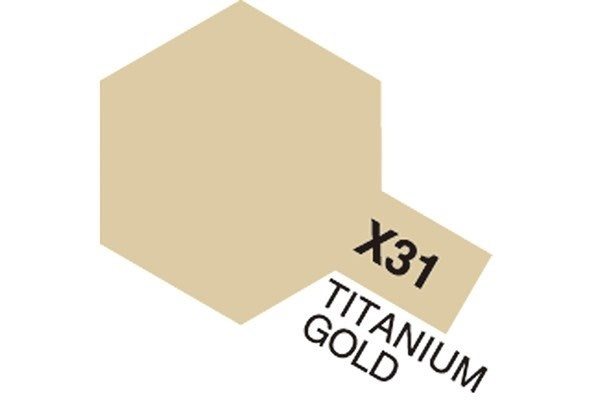 Acryl Mini X-31 Titanium. Goud in de groep SPORT, VRIJE TIJD & HOBBY / Hobby / Hobbykleuren / Babygyms / Op waterbasis bij TP E-commerce Nordic AB (A05805)
