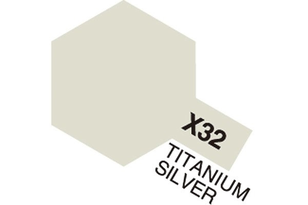 Acryl Mini X-32 Titanium. Zilver in de groep SPORT, VRIJE TIJD & HOBBY / Hobby / Hobbykleuren / Babygyms / Op waterbasis bij TP E-commerce Nordic AB (A05806)