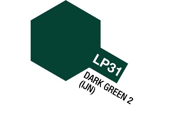 Tamiya Lacquer Paint LP-31 Dark Green 2 (IJN) in de groep SPORT, VRIJE TIJD & HOBBY / Hobby / Hobbykleuren / Babygyms / Op verf gebaseerd bij TP E-commerce Nordic AB (A05907)