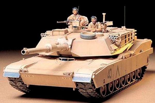 Tamiya 1/35 U S M1A1 ABRAMS 120MM DS in de groep SPORT, VRIJE TIJD & HOBBY / Hobby / Kunststof modellen / Militaire voertuigen (land) bij TP E-commerce Nordic AB (A06281)