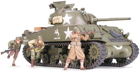 Tamiya 1/35 SHERMAN M4A3 75MM LATE in de groep SPORT, VRIJE TIJD & HOBBY / Hobby / Kunststof modellen / Militaire voertuigen (land) bij TP E-commerce Nordic AB (A06338)