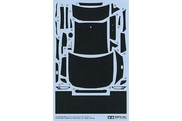 Tamiya 1/24 Subaru BRZ Carbon Decal in de groep SPORT, VRIJE TIJD & HOBBY / Hobby / Kunststof modellen / Auto\'s bij TP E-commerce Nordic AB (A06582)