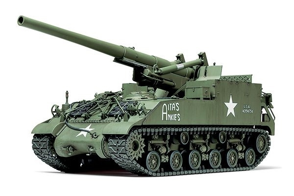 Tamiya 1/35 155mm SPG M40 in de groep SPORT, VRIJE TIJD & HOBBY / Hobby / Kunststof modellen / Militaire voertuigen (land) bij TP E-commerce Nordic AB (A06621)