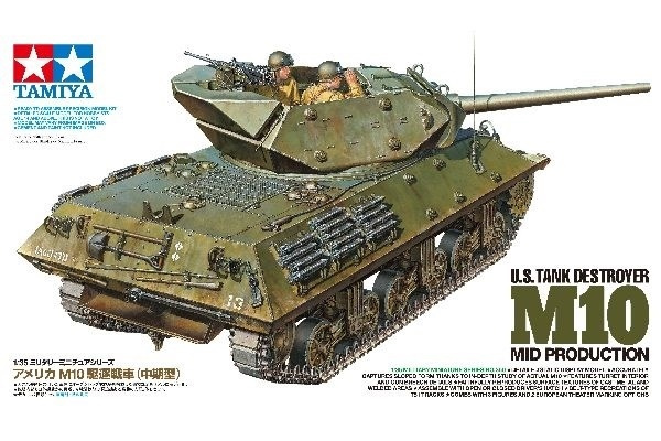 Tamiya 1/35 US M10 Mid Production in de groep SPORT, VRIJE TIJD & HOBBY / Hobby / Kunststof modellen / Militaire voertuigen (land) bij TP E-commerce Nordic AB (A06668)