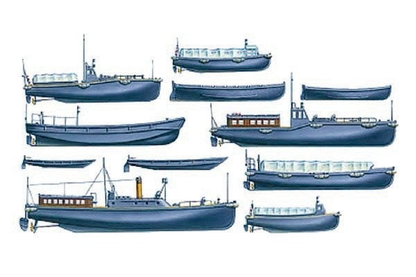 Tamiya 1/350 IJN Utility boat Set in de groep SPORT, VRIJE TIJD & HOBBY / Hobby / Kunststof modellen / Schepen bij TP E-commerce Nordic AB (A06697)