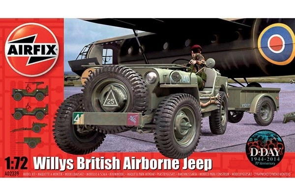 Airfix Willys Jeep, Trailer & 6PDR Gun in de groep SPORT, VRIJE TIJD & HOBBY / Hobby / Kunststof modellen / Militaire voertuigen (land) bij TP E-commerce Nordic AB (A06718)