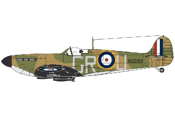 Airfix Supermarine Spitfire MkIa 1:72 in de groep SPORT, VRIJE TIJD & HOBBY / Hobby / Kunststof modellen / Vliegtuigen/helikopters bij TP E-commerce Nordic AB (A06773)