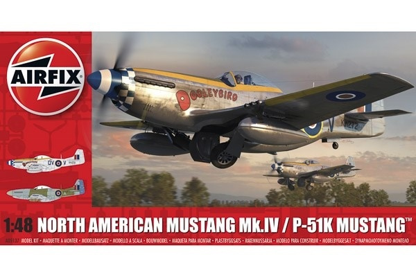 Airfix North American Mustang Mk.IV 1/48 in de groep SPORT, VRIJE TIJD & HOBBY / Hobby / Kunststof modellen / Vliegtuigen/helikopters bij TP E-commerce Nordic AB (A06784)