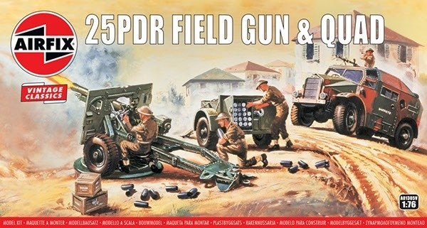 Airfix 25pdr Field Gun in de groep SPORT, VRIJE TIJD & HOBBY / Hobby / Kunststof modellen / Militaire voertuigen (land) bij TP E-commerce Nordic AB (A06801)