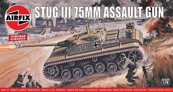 Airfix Stug III 75mm Assault Gun in de groep SPORT, VRIJE TIJD & HOBBY / Hobby / Kunststof modellen / Militaire voertuigen (land) bij TP E-commerce Nordic AB (A06802)