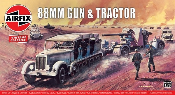 Airfix 88mm Flak Gun & Tractor in de groep SPORT, VRIJE TIJD & HOBBY / Hobby / Kunststof modellen / Militaire voertuigen (land) bij TP E-commerce Nordic AB (A06807)