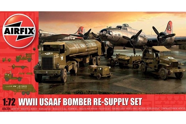 Airfix USAAF 8TH Airforce Bomber Resupply Set in de groep SPORT, VRIJE TIJD & HOBBY / Hobby / Kunststof modellen / Militaire voertuigen (land) bij TP E-commerce Nordic AB (A06857)