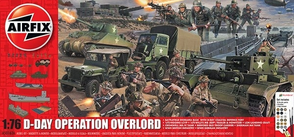 Airfix Operation Overlord Gift Set 1:76 in de groep SPORT, VRIJE TIJD & HOBBY / Hobby / Kunststof modellen / Startpakketten/Cadeausets bij TP E-commerce Nordic AB (A06869)