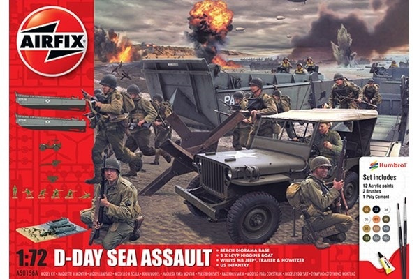 Airfix Sea Assault Gift Set 1:76 in de groep SPORT, VRIJE TIJD & HOBBY / Hobby / Kunststof modellen / Startpakketten/Cadeausets bij TP E-commerce Nordic AB (A06871)