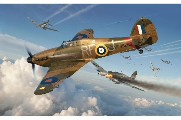 Airfix 1:48 Hawker Hurricane Mk.1 in de groep SPORT, VRIJE TIJD & HOBBY / Hobby / Kunststof modellen / Vliegtuigen/helikopters bij TP E-commerce Nordic AB (A06968)