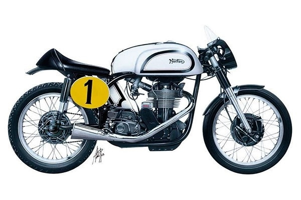 Italeri 1:9 NORTON MANX 500cc 1951 in de groep SPORT, VRIJE TIJD & HOBBY / Hobby / Kunststof modellen / Motorfietsen bij TP E-commerce Nordic AB (A07116)