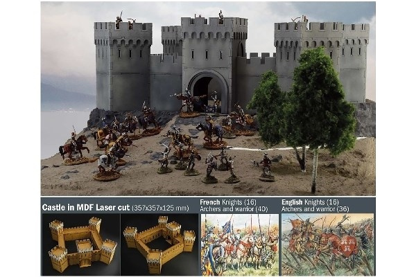 Italeri 1:72 100 years war castle under siege in de groep SPORT, VRIJE TIJD & HOBBY / Hobby / Kunststof modellen / Startpakketten/Cadeausets bij TP E-commerce Nordic AB (A07264)