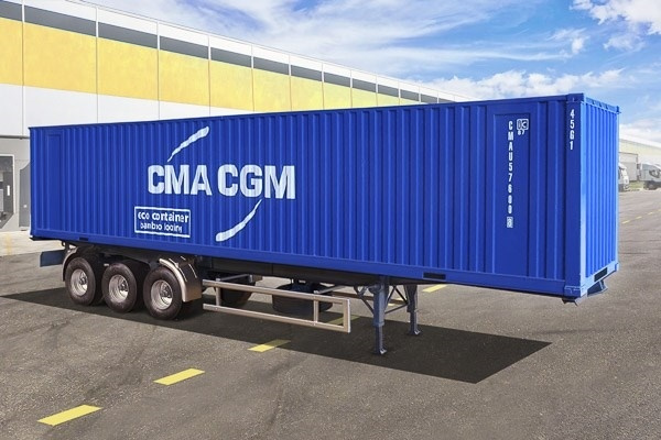 Italeri 1:24 40\' Container Trailer in de groep SPORT, VRIJE TIJD & HOBBY / Hobby / Kunststof modellen / Auto\'s bij TP E-commerce Nordic AB (A07299)