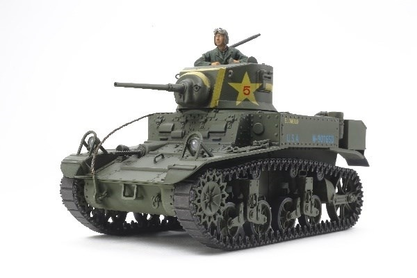 Tamiya 1/35 U.S. Light Tank M3 Stuart Late Production in de groep SPORT, VRIJE TIJD & HOBBY / Hobby / Kunststof modellen / Militaire voertuigen (land) bij TP E-commerce Nordic AB (A07352)