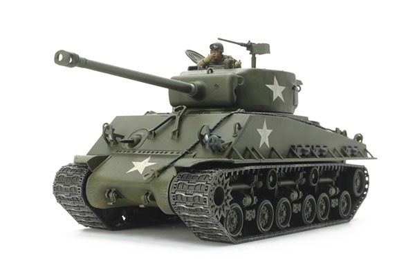 Tamiya 1/48 U.S. Medium Tank M4A3E8 Sherman \'Easy Eight in de groep SPORT, VRIJE TIJD & HOBBY / Hobby / Kunststof modellen / Militaire voertuigen (land) bij TP E-commerce Nordic AB (A07356)
