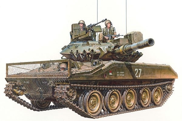 Tamiya 1:35 U.S. Airborne Tank M551 Sheridan (Vietnam War in de groep SPORT, VRIJE TIJD & HOBBY / Hobby / Kunststof modellen / Militaire voertuigen (land) bij TP E-commerce Nordic AB (A07369)