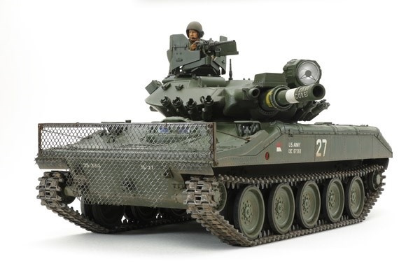 Tamiya 1:16 U.S. Airborne Tank M551 Sheridan in de groep SPORT, VRIJE TIJD & HOBBY / Hobby / Kunststof modellen / Militaire voertuigen (land) bij TP E-commerce Nordic AB (A07388)