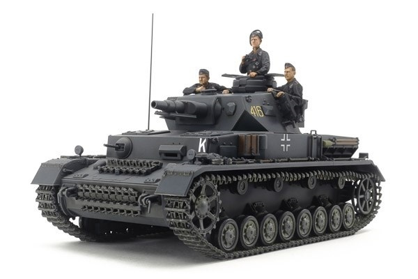 Tamiya 1/35 German Tank Panzerkampfwagen IV Ausf.F in de groep SPORT, VRIJE TIJD & HOBBY / Hobby / Kunststof modellen / Militaire voertuigen (land) bij TP E-commerce Nordic AB (A07411)