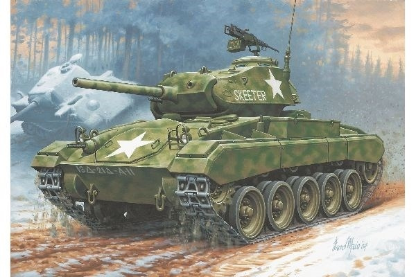 Revell 1:76 M24 Chaffee in de groep SPORT, VRIJE TIJD & HOBBY / Hobby / Kunststof modellen / Militaire voertuigen (land) bij TP E-commerce Nordic AB (A07560)