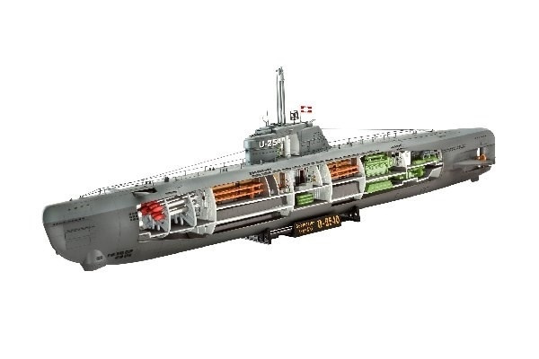 Revell U-Boat XXI Type w, Interieur in de groep SPORT, VRIJE TIJD & HOBBY / Hobby / Kunststof modellen / Schepen bij TP E-commerce Nordic AB (A07761)