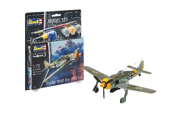 Revell Model Set Focke Wulf Fw190 F-8 in de groep SPORT, VRIJE TIJD & HOBBY / Hobby / Kunststof modellen / Startpakketten/Cadeausets bij TP E-commerce Nordic AB (A08055)