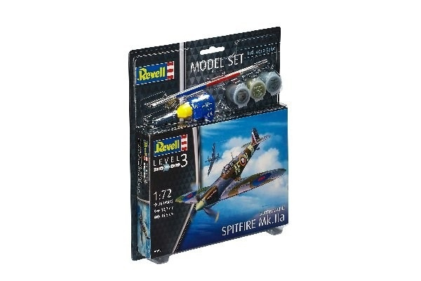 Revell Model Set Spitfire Mk,IIa in de groep SPORT, VRIJE TIJD & HOBBY / Hobby / Kunststof modellen / Startpakketten/Cadeausets bij TP E-commerce Nordic AB (A08073)