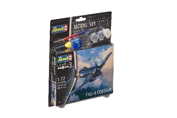 Revell Model Set F4U-4 Corsair in de groep SPORT, VRIJE TIJD & HOBBY / Hobby / Kunststof modellen / Startpakketten/Cadeausets bij TP E-commerce Nordic AB (A08074)