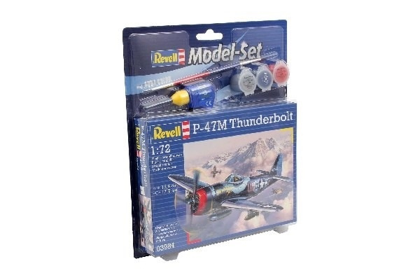Revell Model Set P-47M Thunderbolt in de groep SPORT, VRIJE TIJD & HOBBY / Hobby / Kunststof modellen / Startpakketten/Cadeausets bij TP E-commerce Nordic AB (A08084)