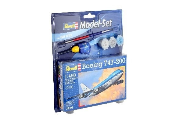 Revell Model Set Boeing 747-200 in de groep SPORT, VRIJE TIJD & HOBBY / Hobby / Kunststof modellen / Startpakketten/Cadeausets bij TP E-commerce Nordic AB (A08088)