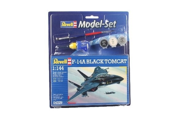 Revell Model Set F-14A Black Tomcat in de groep SPORT, VRIJE TIJD & HOBBY / Hobby / Kunststof modellen / Startpakketten/Cadeausets bij TP E-commerce Nordic AB (A08090)