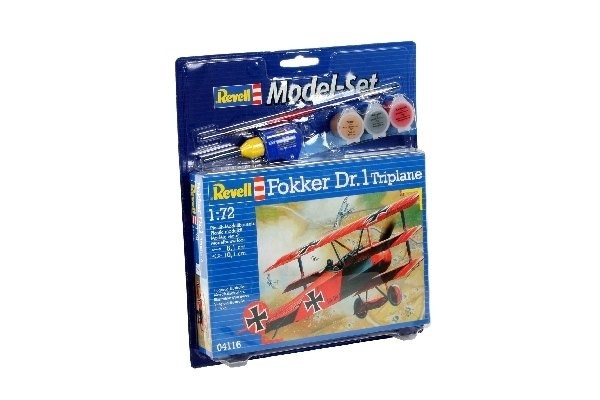 Revell Model Set Fokker DR, 1 Triplane in de groep SPORT, VRIJE TIJD & HOBBY / Hobby / Kunststof modellen / Startpakketten/Cadeausets bij TP E-commerce Nordic AB (A08094)