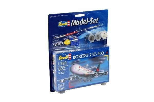 Revell Model Set Boeing 747-200 in de groep SPORT, VRIJE TIJD & HOBBY / Hobby / Kunststof modellen / Startpakketten/Cadeausets bij TP E-commerce Nordic AB (A08100)