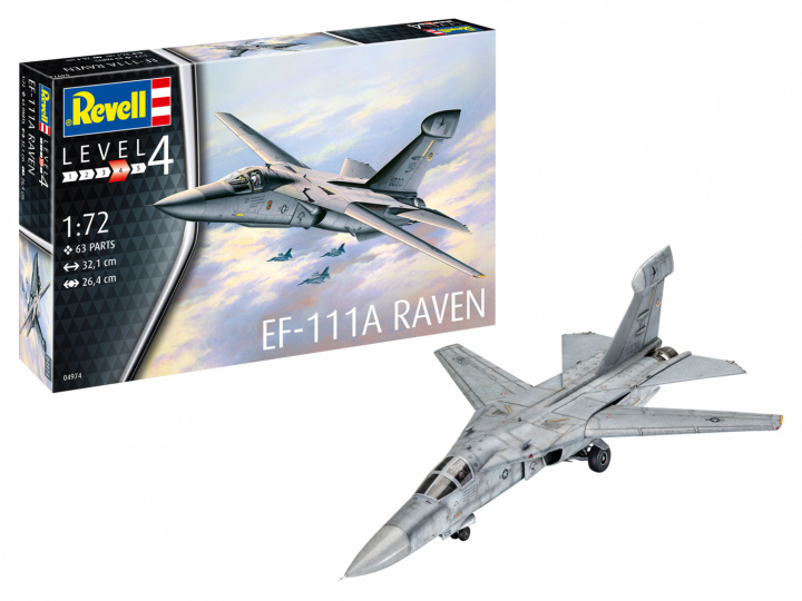Revell 1:72 Model Set EF-111A Raven in de groep SPORT, VRIJE TIJD & HOBBY / Hobby / Kunststof modellen / Startpakketten/Cadeausets bij TP E-commerce Nordic AB (A08124)