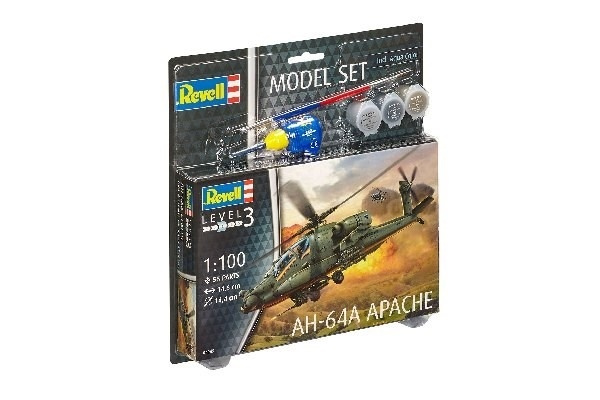 Revell Model Set AH-64A Apache in de groep SPORT, VRIJE TIJD & HOBBY / Hobby / Kunststof modellen / Startpakketten/Cadeausets bij TP E-commerce Nordic AB (A08126)