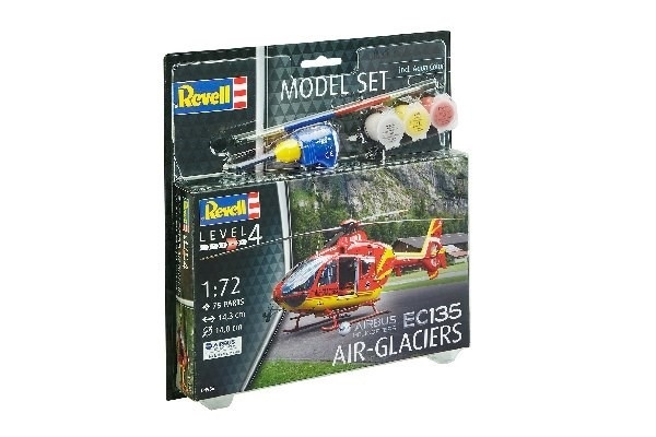 Revell Model Set EC135 AIR-GLACIERS in de groep SPORT, VRIJE TIJD & HOBBY / Hobby / Kunststof modellen / Startpakketten/Cadeausets bij TP E-commerce Nordic AB (A08127)