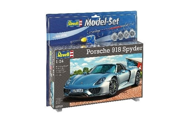 Revell Model Set Porsche 918 Spyder in de groep SPORT, VRIJE TIJD & HOBBY / Hobby / Kunststof modellen / Startpakketten/Cadeausets bij TP E-commerce Nordic AB (A08151)