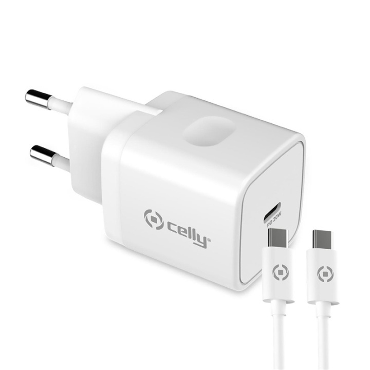 Celly USB-laddare USB-C PD 20W + USB in de groep COMPUTERS & RANDAPPARATUUR / Computerkabels / USB / USB-C bij TP E-commerce Nordic AB (A08374)