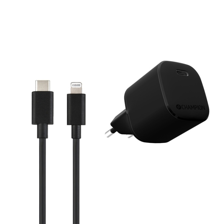 Champion Fast Charge USB-C PD 20W Kit + in de groep COMPUTERS & RANDAPPARATUUR / Computerkabels / USB / USB-C bij TP E-commerce Nordic AB (A08378)