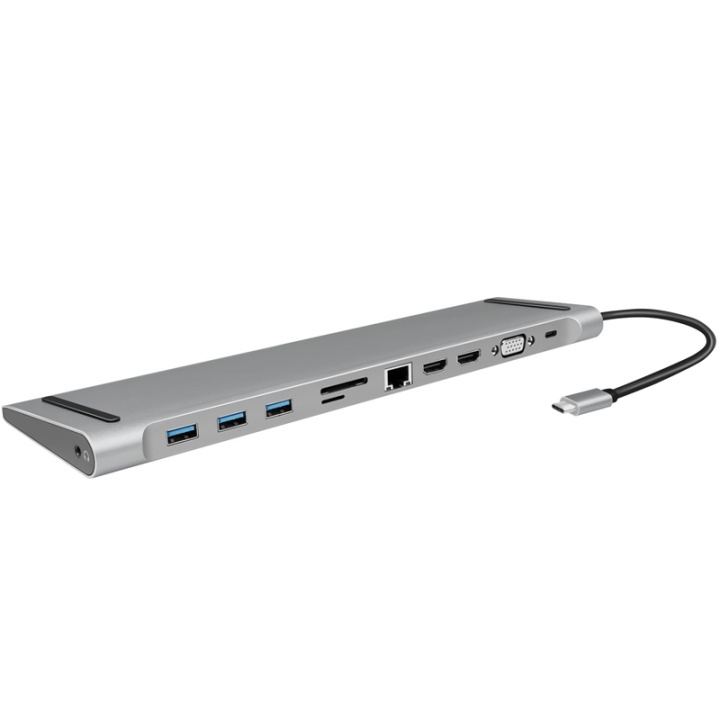 LogiLink USB-C-Docka 11-in-1 HDMI/VGA/R in de groep SMARTPHONE & TABLETS / Opladers & Kabels / Docking stations bij TP E-commerce Nordic AB (A08536)