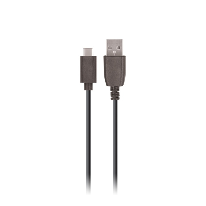 Maxlife USB - USB-C kabel (Snel opladen 2A), 1m, Zwart in de groep SMARTPHONE & TABLETS / Opladers & Kabels / Kabels / Kabels Type C bij TP E-commerce Nordic AB (A08719)