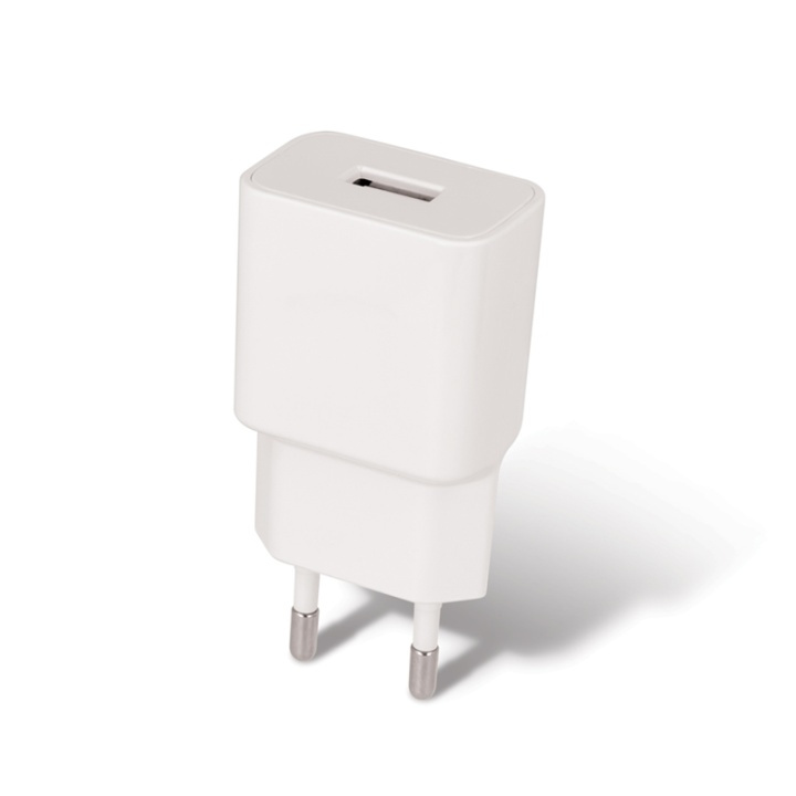 MXTC-01 Wandoplader USB (Snel opladen 2.1A) + Lightning-kabel, Wit in de groep SMARTPHONE & TABLETS / Opladers & Kabels / Wandoplader / Wandoplader USB bij TP E-commerce Nordic AB (A08735)